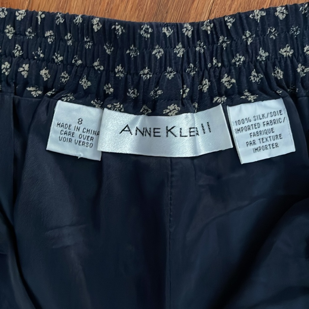 Anne Klein II‎ Silk Navy Trouser Pants - Picture 7 of 14